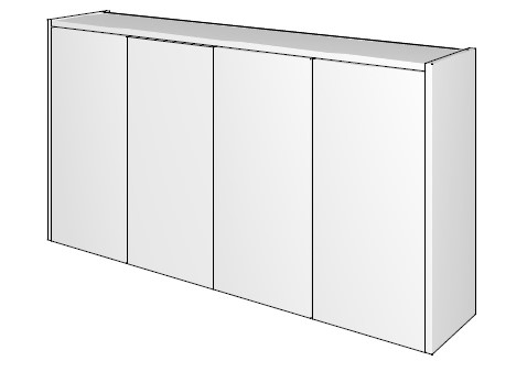 ARMOIRE DE TOILETTE NEW ICE 120CM BLANC