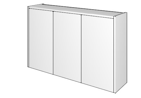 ARMOIRE DE TOILETTE NEW ICE 100CM BLANC