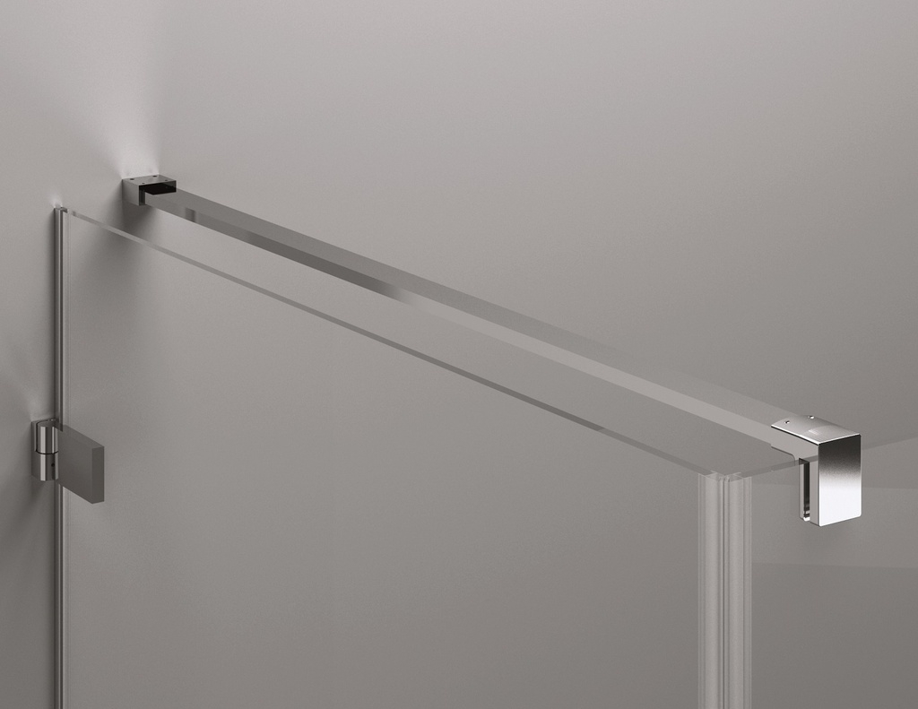 Accessoires - Barre de stabilisation mur-verre pour PUR - Chrome - Longueur 1250 mm