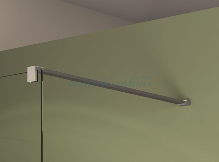 Accessoires - Barre de stabilisation mur-verrepour pare-baignoire EASY 6mm - Longueur 1250 mm - Poli-brillant