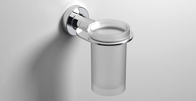 TECNO PORTE VERRE MURAL CHROME