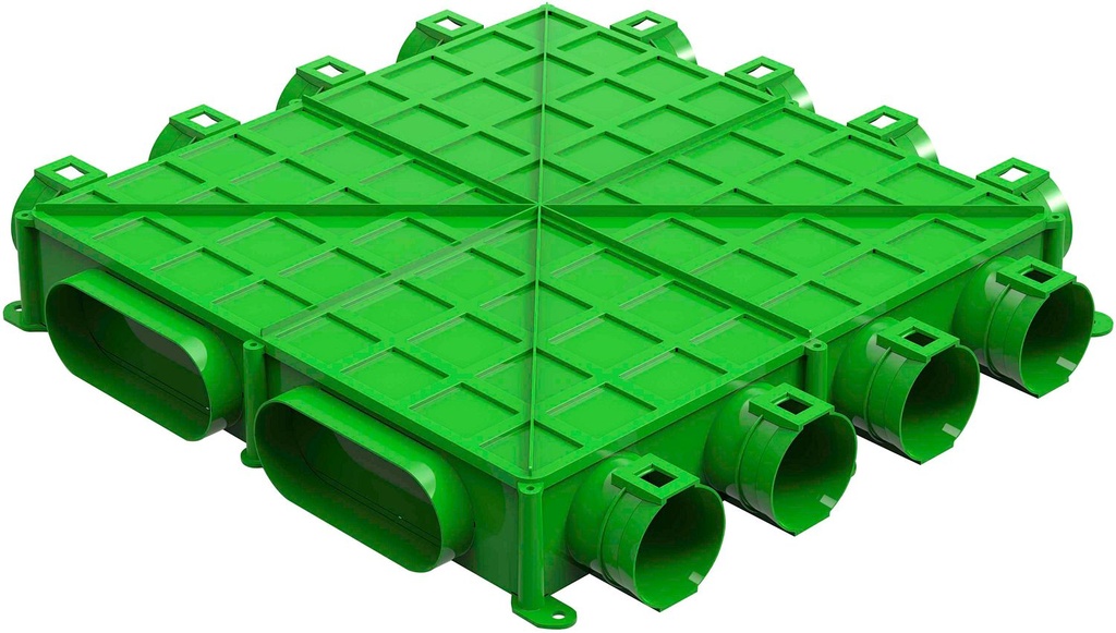 CAISSON DE DISTRIBUTION CONDUITS FLEXIBLE SOL 12X63 POUR 2XCONDUIT OVAL DUCOFLEX 00004565