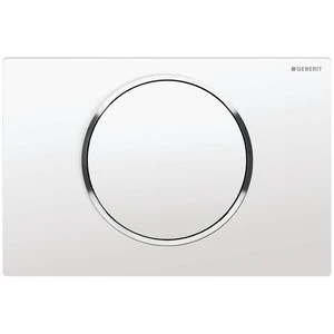 PLAQUE DE COMMANDE GEBERIT 1 TOUCHE SIGMA10 BLC/CHROME