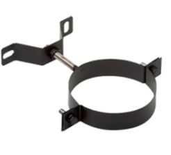 BRIDE MURALE INOX SIMPLE PAROI NOIR 100mm