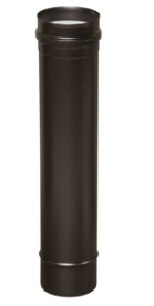 BUSE INOX SIMPLE PAROI NOIR POUR PELLET 50CM 80