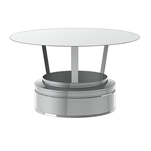 CHAPEAU STANDARD INOX DOUBLE PAROI 80mm