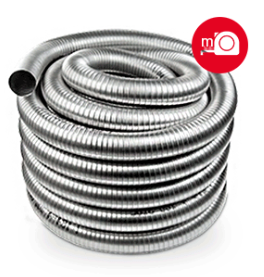 FLEXIBLE INOX 316 DOUBLE PAROI 80mm