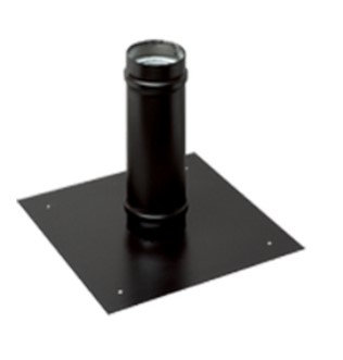 PASSAGE MURALE CARRE INOX SIMPLE PAROI NOIR 80