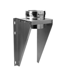 SUPPORT MURAL DE DEPART INOX DOUBLE PAROI 180mm