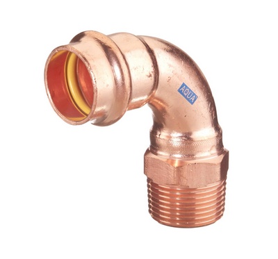 COUDE A SERTIR V-PRESS AQUAGAS 1/2M X 15mm