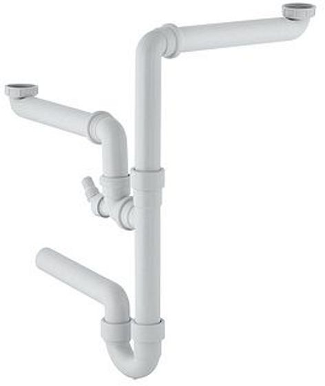 SIPHON EVIER GEBERIT DOUBLE 2 HAUTEURS