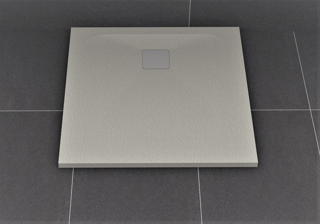 TUB DE DOUCHE ANTI DERAPANT IDEAL STANDARD ULTRA FLAT S 100 X 100 CONCRETE GREY