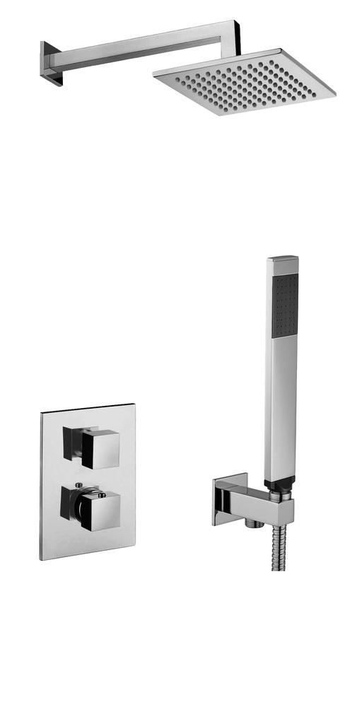 SET DE DOUCHE ENCASTRE PAFFONI LEVEL CARRE CHROME