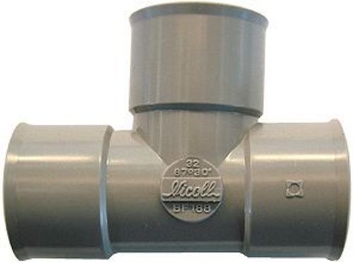 TE PVC A COLLER 87°30 FF 90MM