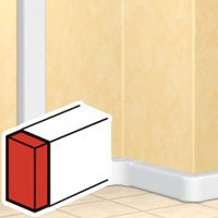 EMBOUT GAUCHE OU DROIT - POUR GOULOTTE DLP DESIGN SECTION 65 X 220 MM (2 OU 3 COMPARTIMENTS) - BLANC