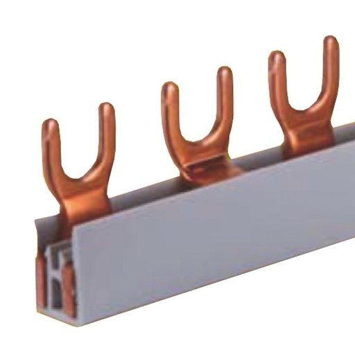 [T10254F] PEIGNE A FOURCHES TECO 2 POLES 10mm 56 MODULES 1 METRE