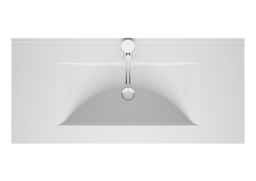 [VASP100] VASQUE CERAMIQUE WAVE NEW ICE 100CM BLANC