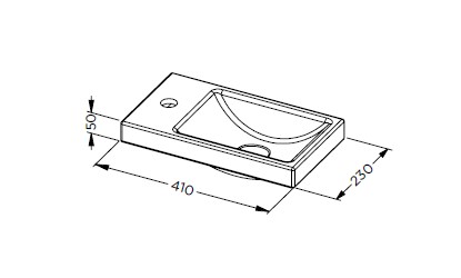[VASP40] VASQUE CERAMIQUE NEW ICE 40CM BLANC