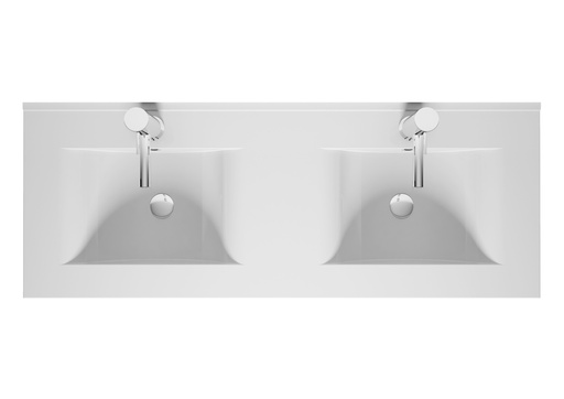 [VASP120] VASQUE CERAMIQUE WAVE NEW ICE 120CM BLANC