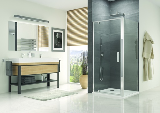 [OCEF0905007] PAROI DE DOUCHE FIXE OCELIA 90 X 190cm PROFILE CHROME VERRE TRANSPARENT