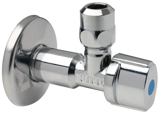 [RA1/2EQBELG] ROBINET ARCO 1/2 EQUERRE+ROSACE AGREE BELGAQUA