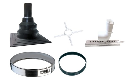 [KITFLEXPP06] KIT DE RACCORDEMENT POUR FLEXIBLE PP EXPO INOX 60mm