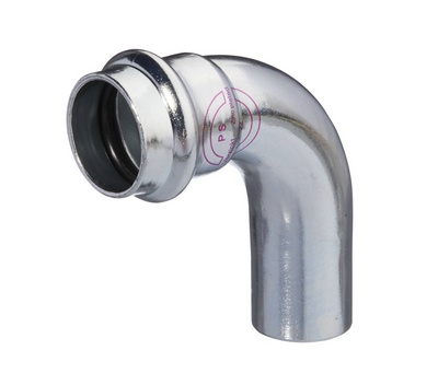 [9242ASF] COUDE A SERTIR V-PRESS ELECTROZINGUE MF 90° 42mm