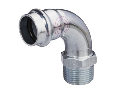 [CAS4/4M28F] COUDE A SERTIR V-PRESS ELECTROZINGUE 4/4M X 28mm