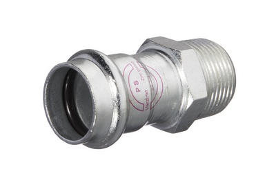 [RAS5/4M35F] RACCORD A SERTIR V-PRESS ELECTROZINGUE 5/4M X 35mm