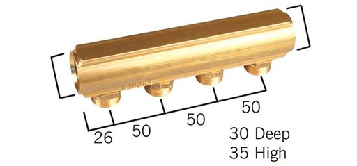[701P10XEK] COLLECTEUR LAITON HENCO 4/4 10 SORTIES EUROCONE 3/4