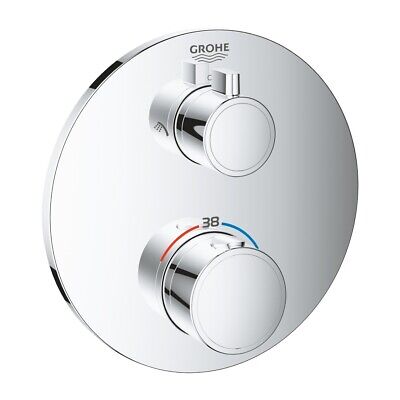 [24076000] SET DE FINITION GROHE ROND 2 SORTIES INVERSEUR INTEGRE CHROME 24076000