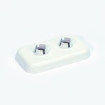 [611501215BEGETUBE] ROSACE DOUBLE BEGETUBE BLANC ENTRAXE 50mm