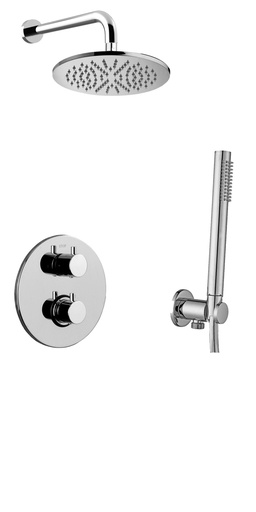 [KITLIQ018CR93VAL] SET DE DOUCHE ENCASTRE PAFFONI LIGHT CHROME ROND