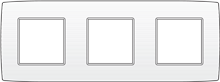 [101-767] PLAQUE TRIPLE HORIZONTAL NIKO BLANC
