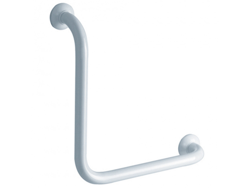 [049240] BARRE DE RELEVEMENT COUDEE 90° 400 X 466mm ALU BLANC